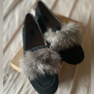 UGG® 
Black & Charcoal Kaley Wisp Suede Loafer - Women size 7